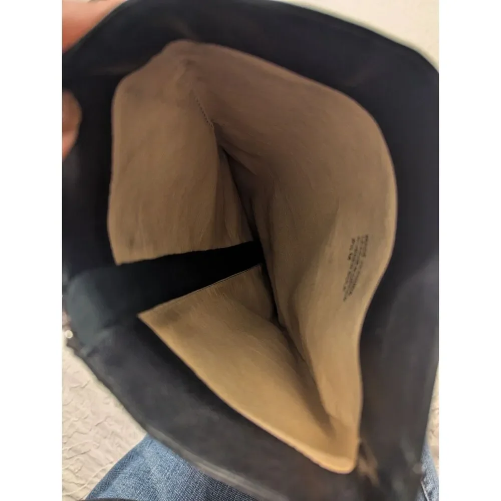 👢 Michael Kors Black Leather Knee High Boots Women’s 8.5M – Pointed Toe - Picture 8 of 10